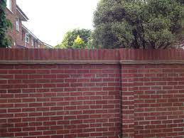 Boundary Brick Wall With Tile Crease Detail Brick Fence Brick Wall Garden Wall