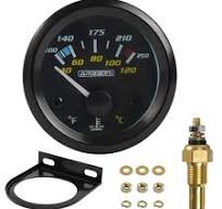 52mm /2" Water Temperature Gauge Celsius Fahrenheit Universal Coolant Temp  Meter