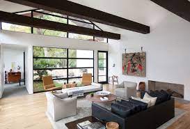 This very inviting living room by hamilburg interiors features wallpapered walls and a trim around the ceiling which helps to enhance the windows even more. 20 Living Rooms With Floor To Ceiling Windows Home Design Lover