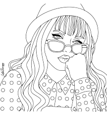 The Sneakpeek For The Next Gift Of The Day Tomorrow Do You Like This One Hipster Lady People Coloring Pages Cute Coloring Pages Turtle Coloring Pages
