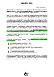 Conozca las noticias de temblores ong en colombia y el mundo. Temblores Ong On Twitter Atencion Comunicado A La Opinion Publica Y A La Comunidad Internacional Sobre La Grave Situacion De Derechos Humanos Que Atraviesa Colombia Por Cuenta De La Violencia Por