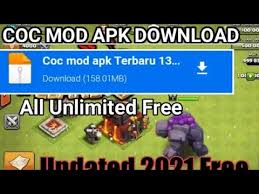 If you also love to play games then this post is for you. New Update Clash Of Clans Mod Terbaru 2021 V 14 0 7 Unlock Th14 Unlimited Elixir Gold Gems Youtube