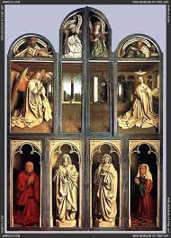 Jan Van Eyck Ghent Altarpiece Closed Wings 1432 Ghent Altarpiece Jan Van Eyck Renaissance Art