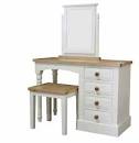 Oak, white, mirrored dressing tables stools Homebase