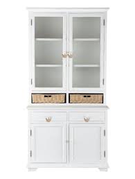 White Pine Wood China Cabinet With 2 Baskets Maisons Du Monde China Cabinet Affordable Furniture Kitchenette Design