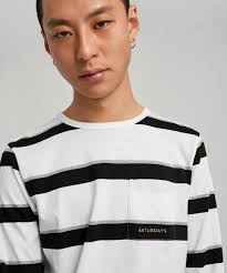 セール】James Stripe Long Sleeve Shirt（Tシャツ/カットソー）｜Saturdays NYC（サタデーズ  ニューヨークシティ ）のファッション通販