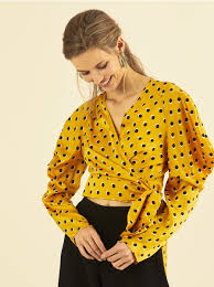 Polka Dot Wrap Blouse Shop Sophisticated Women S Clothing