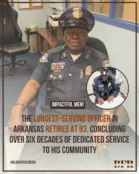 Arkansas' oldest police officer, L.C. “Buckshot” Smith, retired after an  almost 65-year career. Initially working for free at the Camden Police  Department, he later retired from the Ouachita County Sheriff's Office at