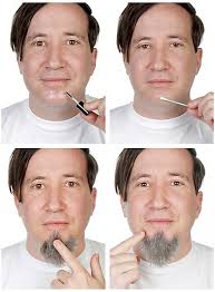 Chevalier Composition de barbe professionnelle en poils véritables