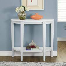 Meja Konsol Ikea Putih 2 White Console Table Half Moon Console Table Foyer Decorating