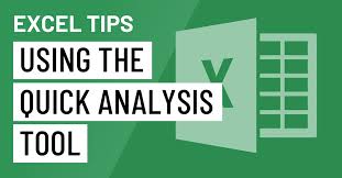 Quick Tip Use The Quick Analysis Tool In Excel To Browse Through The Various Ways You Can Visualize Your Data Excel Tips Analysis