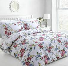 100% cotton fabric comfortable like baby skin. Vintage Floral Bedding Printed Duvet Cover Pillowcase English Roses Pink White
