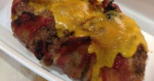 Dad S Cheesy Bacon Wrapped Meat Loaf Recipe Cheesy Bacon Recipes Meatloaf