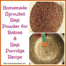 Homemade Sprouted Ragi Flour Ragi Porridge For Babies In 2020 Homemade Porridge Baby Food Guide