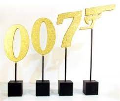Gold Glittered 007 Prop Up To 3m High Event Prop Hire James Bond Theme Party James Bond Theme James Bond Party