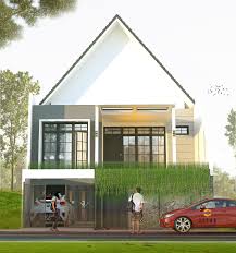 Rumah 1 Lantai Namun Dengan Tanah Yang Tinggi Mampu Untuk Dimanfaatkan Sebagai Basement Yang Dapat Membuat Bangunan Te Arsitektur Arsitektur Rumah Rumah Nyaman