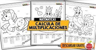Calcula Y Colorea De Multiplicaciones Multiplicacion Maestros Primeros Grados