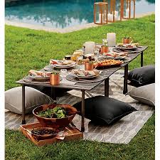 Table In A Bag Reviews Crate And Barrel In 2020 Backyard Dinner Party Outdoor Picnic Tables Picnic Dinner