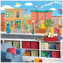 Large Wall Murals For Nursery And Toddler Rooms Elmo And Sesame Street Sesame Street Room Sesame Street Bedroom Removable Wall Murals
