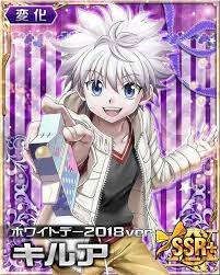 Super greek old anime hologram hisoka illuminated hunter card. Hxh Mobage Cards Tumblr Killua Hunter Anime Hunter X Hunter