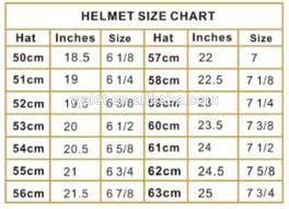 Equestrian Riding Helmet Size Chart