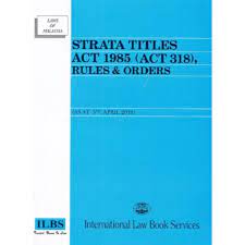 Strata Titles Act 1985 Act 318
