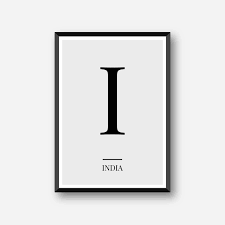Fun exercises to improve your english. Black Letter I India Nato Phonetic Alphabet Minimalist Free Printable Wall Art Frintables