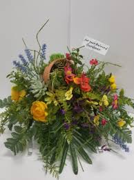 The best way to keep cemetery flowers from blowing away. Custom Designed Silk Tombstone Saddle Silk Cemetery Arrangement In Moberly Mo Knot As It Seems Flowers And Gifts Llc