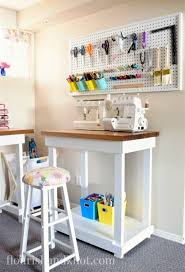 Before and after pics of a professional sewing studio. Craft Sewing Space Reveal Diy Home Decor 100 Room Challenge