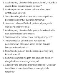 Apa Yang Dimaksud Polimer Brainly Co Id