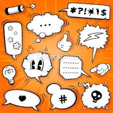 Comic Elements Set 3 Comic Balloon Plastic Canvas Patterns Text Balloon
