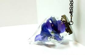 Birth Month Flower Necklace Pressed Flower Necklace July Birth Month Flower Larkspur Etsy In 2020 Dried Flower Jewelry Pressed Flower Necklace Flower Necklace Wedding