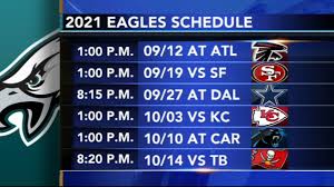 Check spelling or type a new query. Eagles Schedule Check Out Who The Birds Are Playing This 2021 2022 Season 6abc Philadelphia