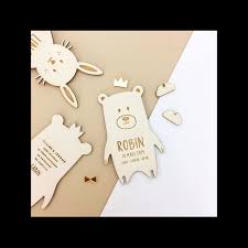 Faire part de naissance : Faire Part Naissance En Bois Modele Lapin Print Your Love