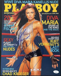 MARIA KANELLIS Signed Autographed 11x14 Photo Wrestler Playboy Cover JSA  QQ45386 - Autographed Wrestling Photos at Amazons Sports Collectibles Store