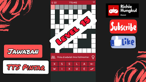 Dalam aplikasi ini sudah dilengkapi dengan gambar soal sesuai game aslinya dan. Jawaban Tts Pintar Level 15 Youtube
