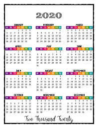 2020 Printable Warm Beachball Fun Calendar 2020 Wall Calendar Etsy Calendar Printables Print Calendar Full Year Calendar