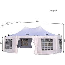 Hence, before heading to the country, don't. Outsunny 10 Sides Decagonal Gazebo Marquee Wedding Tent Metal Frame 8 9m X 6 5m White Gazebo Marquee Wedding Wedding Tent