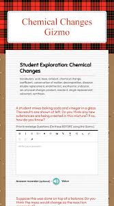 Chemical change gizmo answer key : Chemical Changes Gizmo Interactive Worksheet By Treasa Mcdaniel Wizer Me