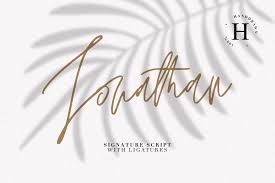 Browse the user profile and get inspired. Jonathan Font By Dmitrii Chirkov Creative Fabrica Signature Fonts Signature New Fonts