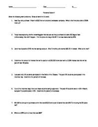 In this sales tax and discounts worksheet, students solve 12 fill in the blank problems and 1 word problem where must find the sales price or the total price including. Percents Word Problem Quiz Word Problems Percent Word Problems Money Math Worksheets