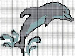 Dauphin Point De Croix Mignon Dessin Petit Carreau Modeles De Point De Croix Gratuits