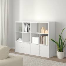 Kallaks Stellazh S 4 Vstavkami Belyj 147x112 Sm Kupit V Internet Magazine Ikea Kallax Shelving Unit Kallax Ikea Ikea Kallax Shelf