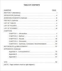Apa table of contents template. 24 Table Of Contents Pdf Doc Free Premium Templates