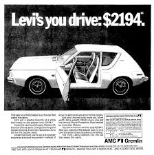 Getting harder to come by, good body, good original levi's edition interior, 6cyl auto, ps, pb, cold a/c, factory rally wheels and roof rack,. Amc Levi S Gremlin November 1972 Amc Gremlin Cool Car Pictures American Motors