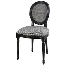 sedia a medaglione stampa pied de poule e intreccio in rattan louis sedia metallo sedie pied de poule