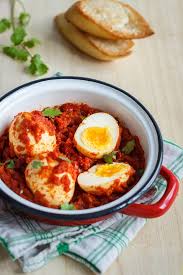 Hard Boiled Eggs In Spicy Tomato Sauce Healthy Egg Recipes Hard Boiled Egg Recipes Breakfast Hard Boiled Egg Recipes