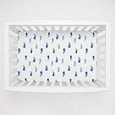 Carousel Designs Whale Of A Tale Mini Crib Sheet 5 Inch 6 Inch Depth Organic 100 Cotton Fi Mini Crib Sheets Mini Crib Carousel Designs