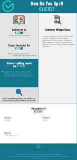 Correct Spelling For Cliche Infographic Spellchecker Net