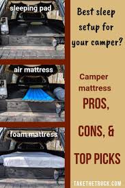 Choosing The Best Suv Or Truck Bed Mattress Memory Foam Vs Air Mattress Vs Sleeping Pad Take The Truck Truck Bed Mattress Camping Sleeping Pad Sleeping Pads